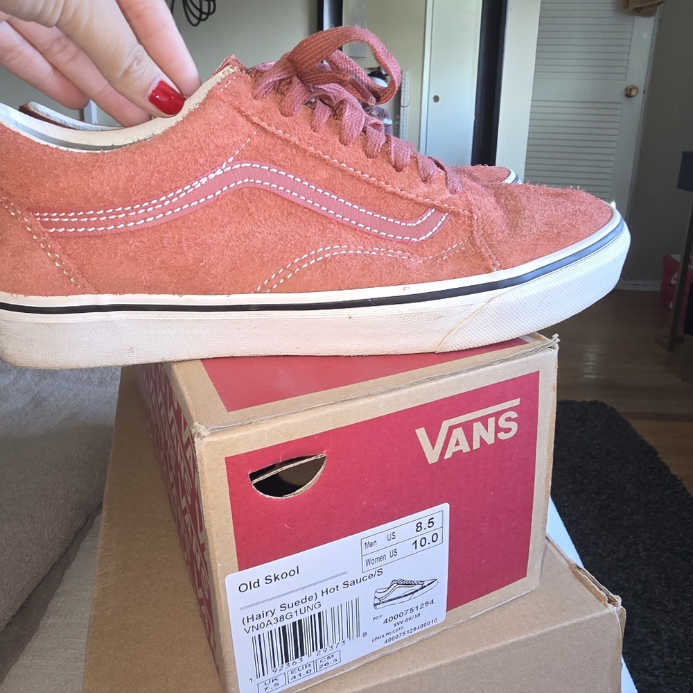 Vans Old Skool Suede Shoes in Rust Red